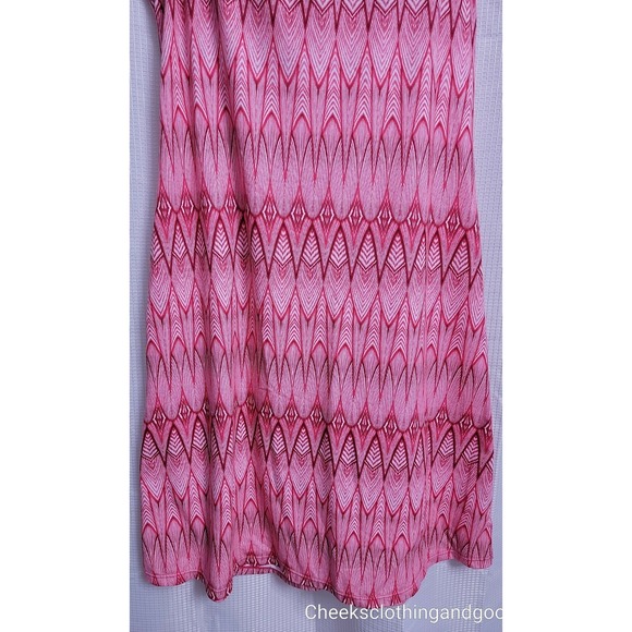 Prana Cora Azalea Feather Dress Women's size MEDIUM Pink Racerback - Picture 4 of 8